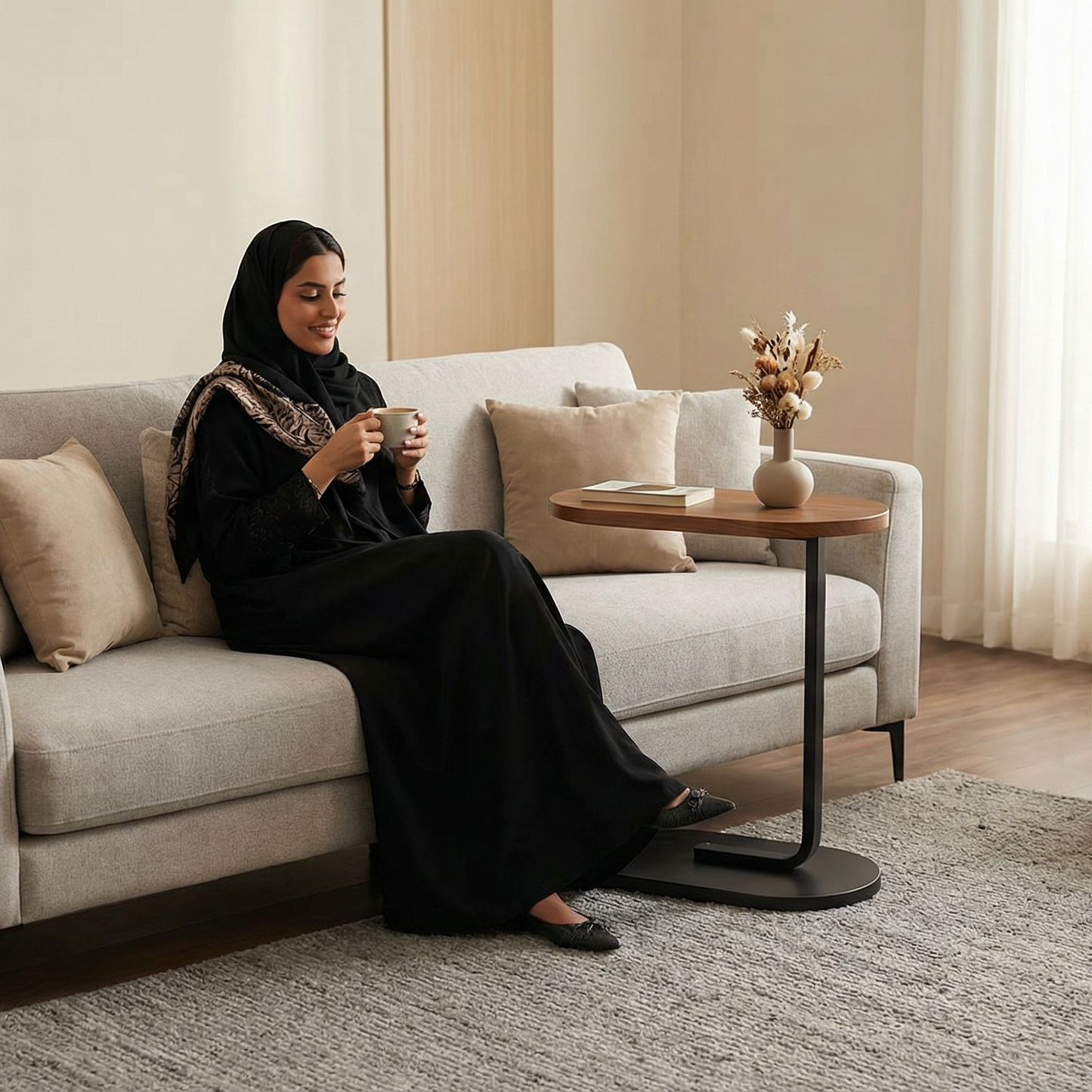 طاولة خشبية متنقلة بتصميم إسكندنافي